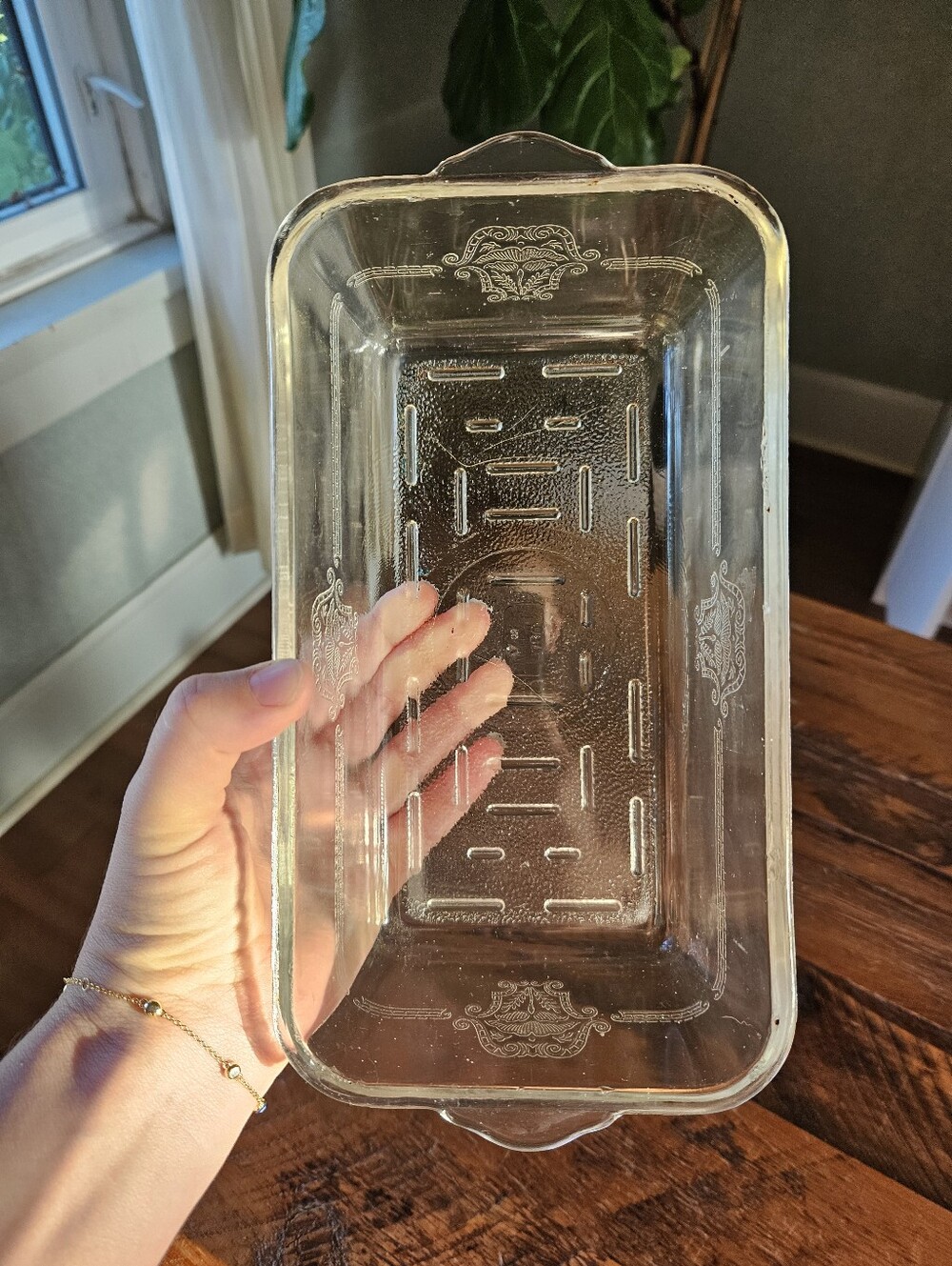 Vintage Fire King Glass Bread Pan